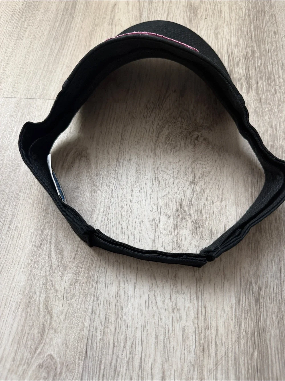 NWOT Black Visor with Pink Pickleball Patch